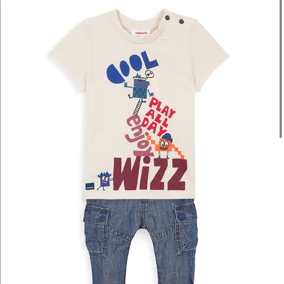 Worn once,
 Catimini Building Blocks Graphic T-Shirt - Picture 2 of 3